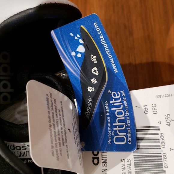 Adidas Originals Stan Smith Black Suede Shoes Men's 7.5 - Picture 6 of 8